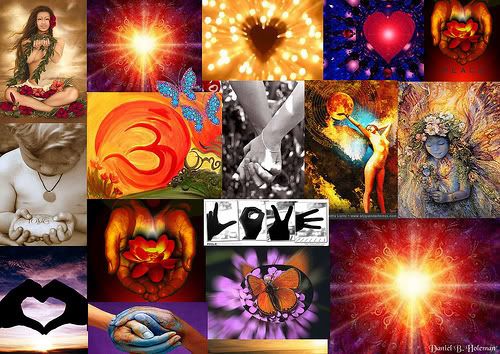 peace and love collage. image.