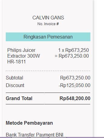 Hati-hati membeli barang promo di ORAMI.CO.ID ( BILNA)